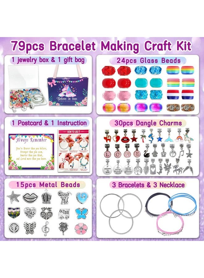 كلمارز مجموعة صنع أساور السحر، لوازم صنع المجوهرات، خرز، مجموعة هدايا حرفية على شكل وحيد القرن/حورية البحر للفتيات المراهقات من سن 6 إلى 12 عامًا - Image 3