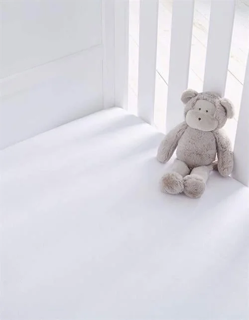 Cotenconcept 2 Pieces 40X80 cm Mother's Side Elastic Combed Cotton Fabric Baby Bedsheet