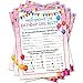 Skylety The Birthday Girl Best 50 Pieces Birthday Party Activity Game Card Set Who Knows Her Best Girl Birthday Party Activity Themed Party Decorations Pink - Image 3