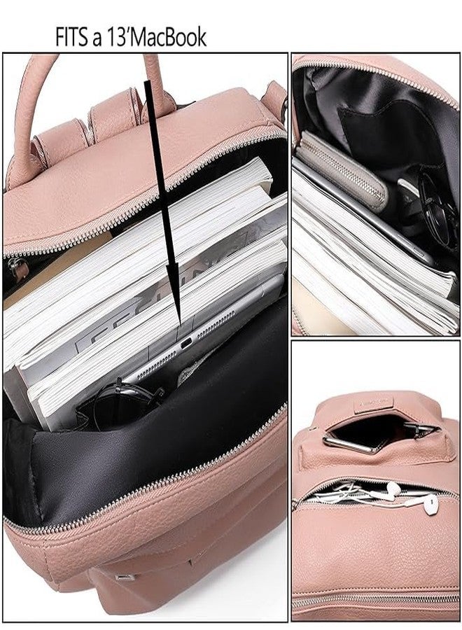 MUCHOVA 32L Casual Backpack, Water Resistant Backpack, Travel Bag for Women, College Bag for Girl's (Peach) - Image 4