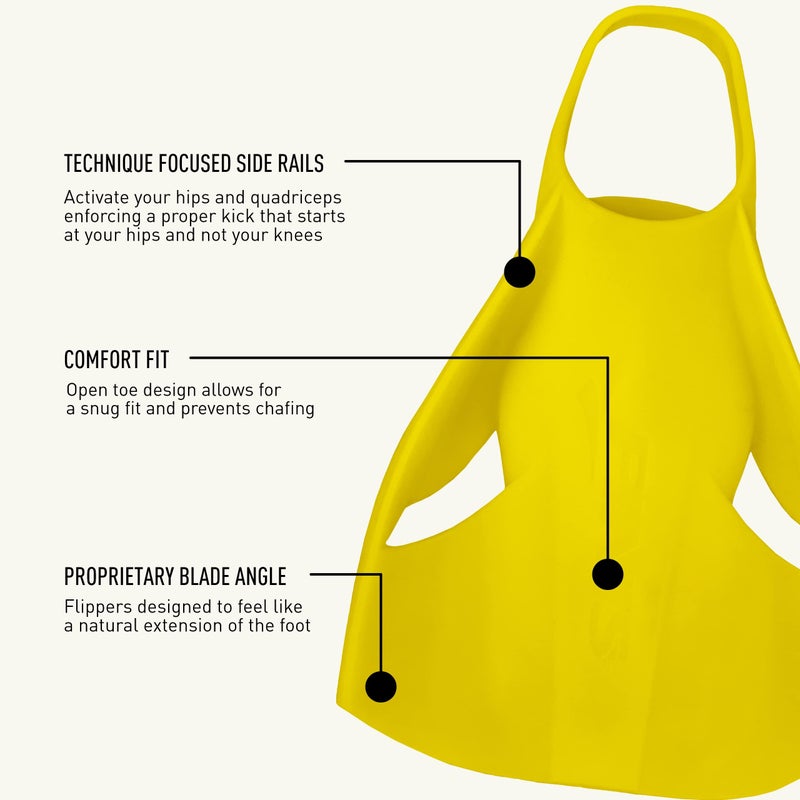 FINIS Edge Fins Swimming Fins for Men and Women - 100% Silicone Swim Fins to Improve Form and Strength - Swim Flippers for Pool Accessories - S (Male 5-6/Female 6-7) - Image 4