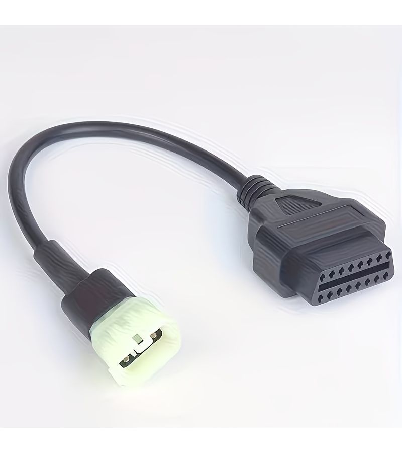 6 Pin To 16 Pin OBD2 Diagnostic Adapter Connector For Kawasaki Motorcycles 1pc - Image 3
