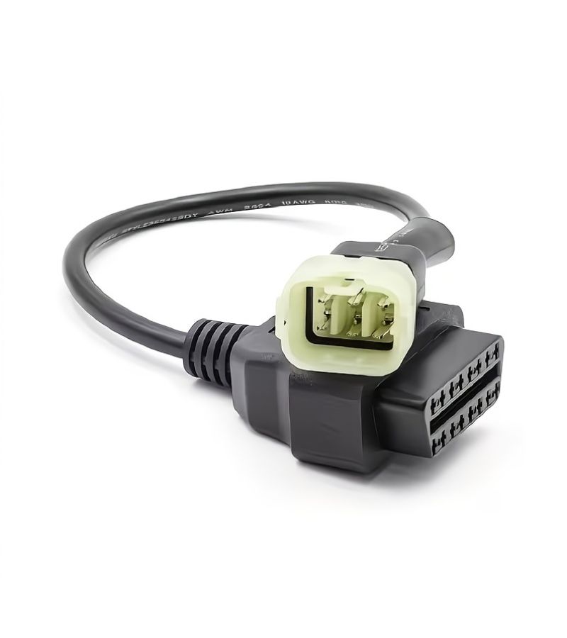 6 Pin To 16 Pin OBD2 Diagnostic Adapter Connector For Kawasaki Motorcycles 1pc - Image 5