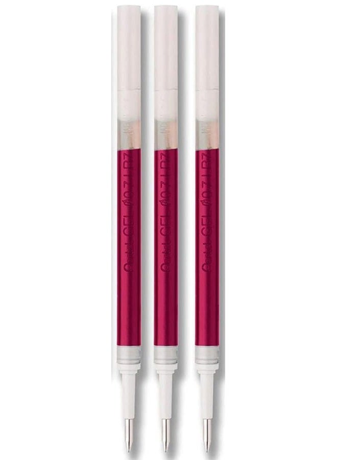 Pentel EnerGel 0.7 mm Liquid Gel Ink Pens - Pack of 5 Pink Deluxe RTX Energel Pens with 3 Refills - Image 4
