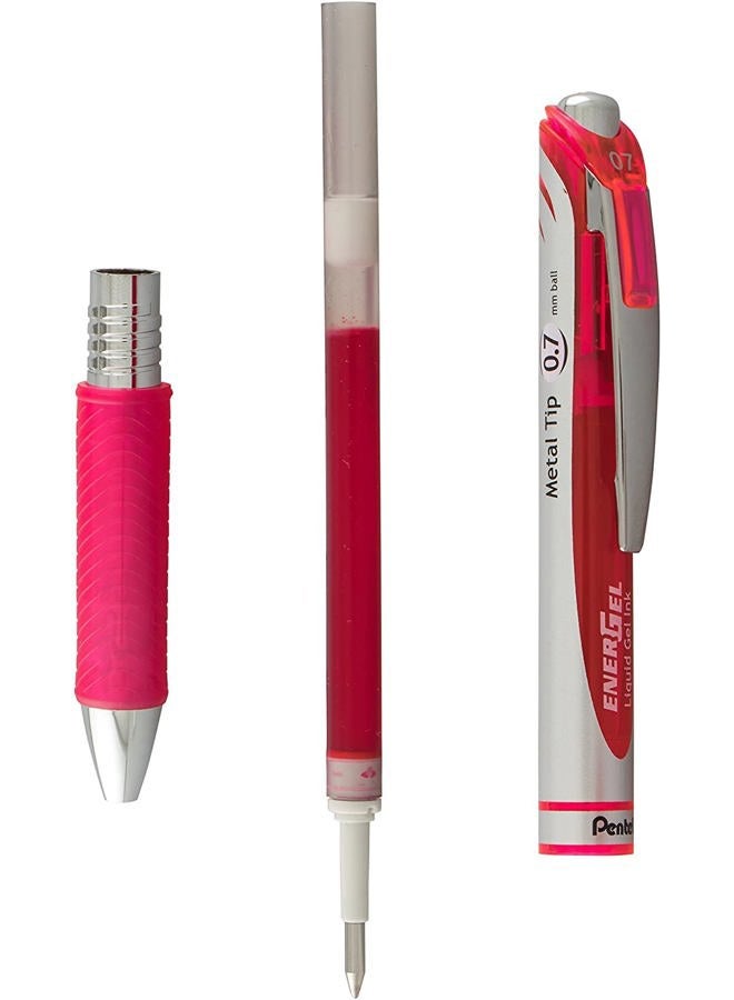 Pentel EnerGel 0.7 mm Liquid Gel Ink Pens - Pack of 5 Pink Deluxe RTX Energel Pens with 3 Refills - Image 5