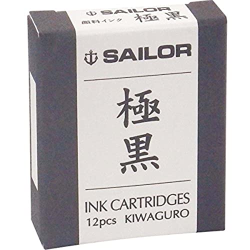 Sailor Refills Kiwa-Guro Super Black 12-Pack Fountain Pen Cartridge - 13-0602-120 - Image 2