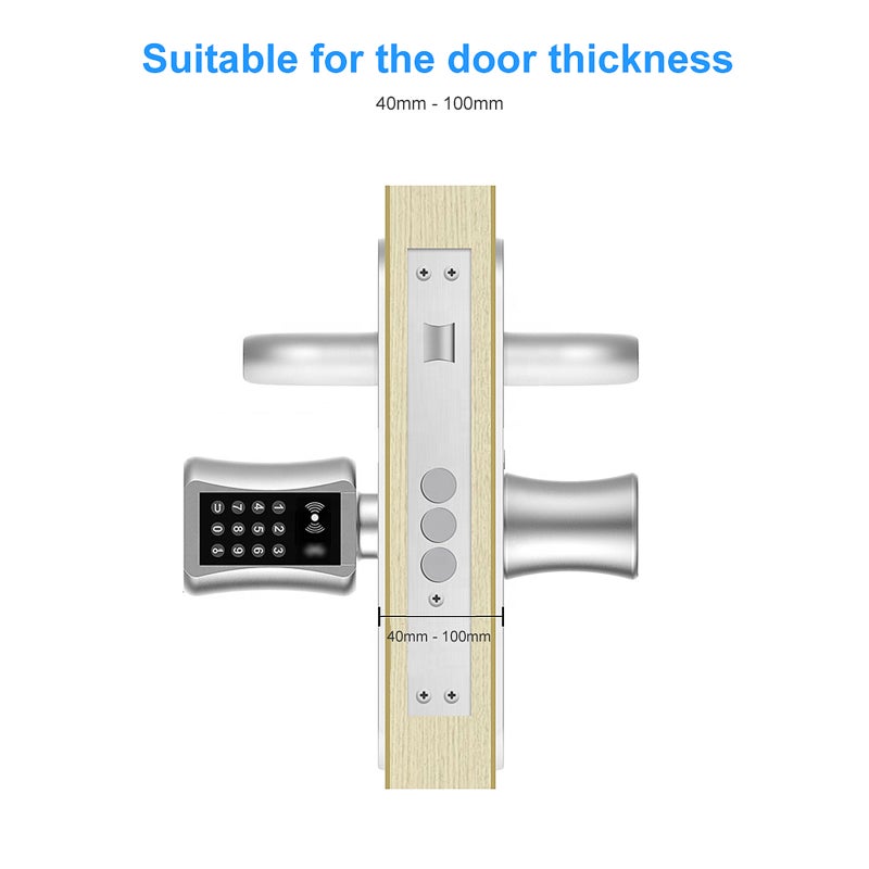 Smart Cylinder Lock With TTLock APP Keyless Electronic Door Lock BT Digital Password Lock Code Anti-theft Security Door Lock Core with Key Electric Lock - Image 3