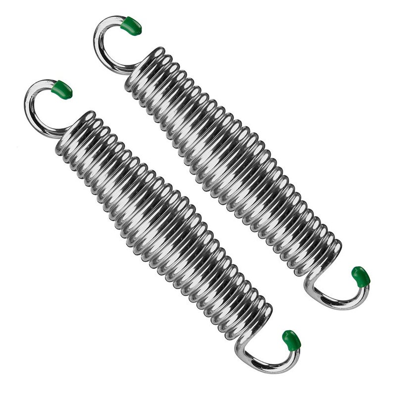 SWING-MATE SwingMate Porch Swing Springs Set of 2  600 Lbs Capacity for HeavyDuty Suspensions Safe for Hammock Chairs or Ceiling Mount Porch Swings  American Made  Rust Resistant Chrome 