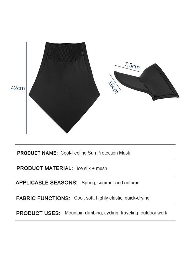 Generic UV Protection Face Mask with Brim, Full Face Sun Protection Face Covering Protection, Neck Gaiter Face Cover for Outdoor, Ponytail Sun Hat Sunscreen Breathable, Ice Silk Neck Gaiter - Image 5