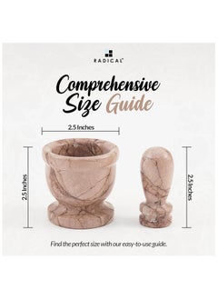 Radicaln Marble Mortar and Pestle Set Marinara 2.5" Inches Handmade Spice Grinder for Kitchen Small Mortar and Pestle Set Grinder Bowl & Garlic Crusher Best for Herb Grinder - pzsku/Z1DA45221A5A32654B26DZ/45/1741161472/88da9007-b05c-4dc0-bd5b-641f8275ff30