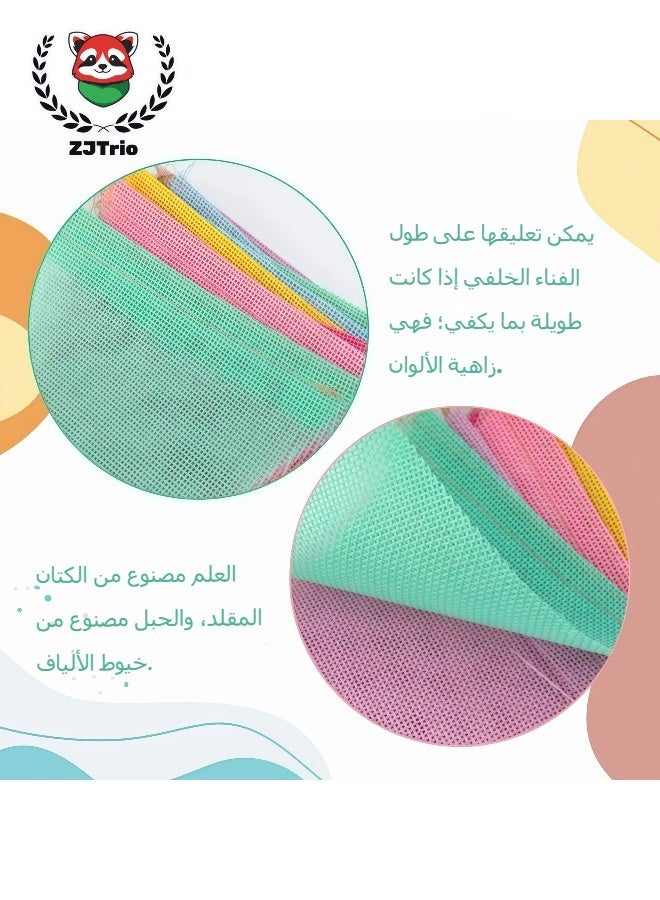 ZJTrio 3 Sets Of 12 Vibrant Pennant Buntings For Weddings And Birthdays Party Banner - Image 3