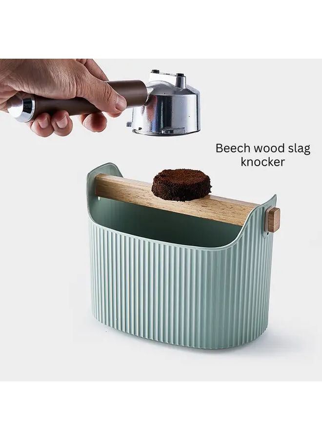 White Coffee Knock Box With Removable Knock Bar Shock Absorbing Non Slip Espresso Dump Bin - Image 2