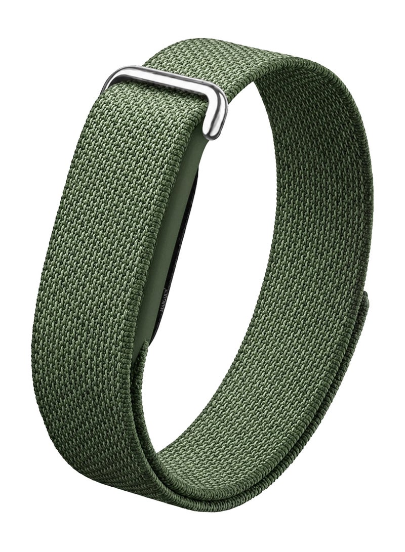 MARGOUN Woven Nylon Sport Loop Band for Fitbit Air – Breathable Elastic Replacement Strap with Secure Hook-and-Loop Fastener – Comfortable Lightweight Wristband  - Army Green Army Green - Image 1
