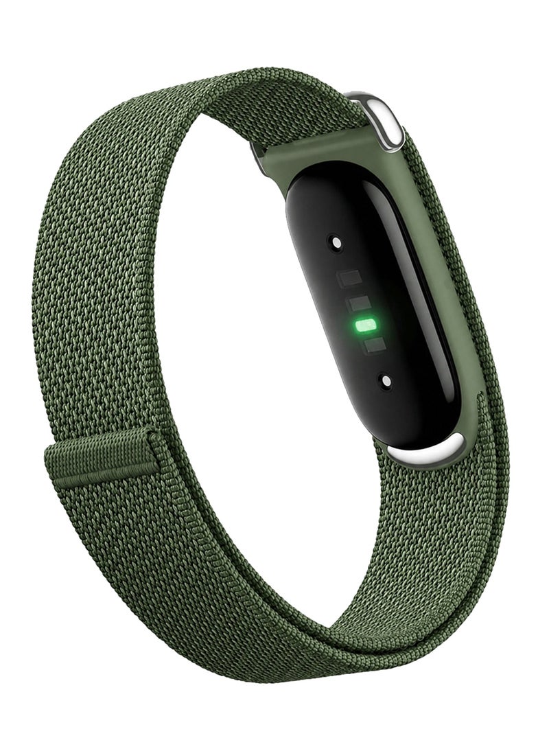 MARGOUN Woven Nylon Sport Loop Band for Fitbit Air – Breathable Elastic Replacement Strap with Secure Hook-and-Loop Fastener – Comfortable Lightweight Wristband  - Army Green Army Green - Image 2