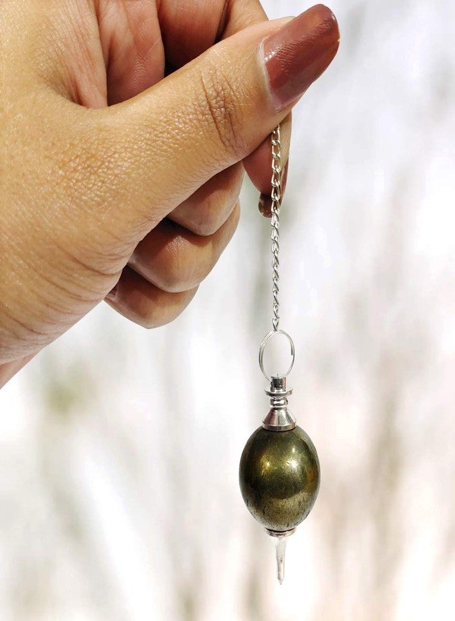 Reiki Crystal Products Pyrite Dowser Pendulum Crystal Stone Pendulum for Reiki Healing Dowser Crystal Healing Pendulum (Color : Golden) - Image 3