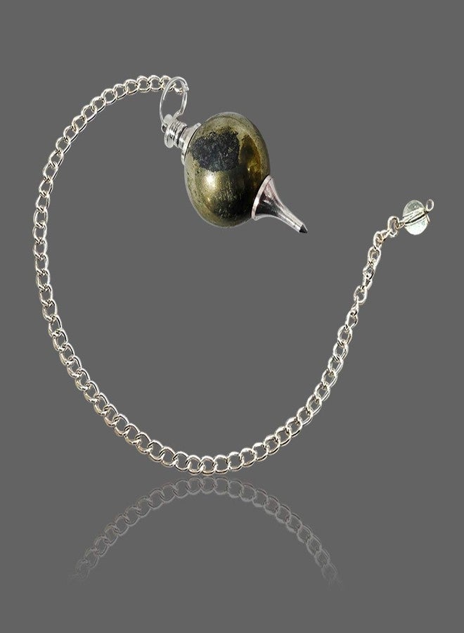 Reiki Crystal Products Pyrite Dowser Pendulum Crystal Stone Pendulum for Reiki Healing Dowser Crystal Healing Pendulum (Color : Golden) - Image 4