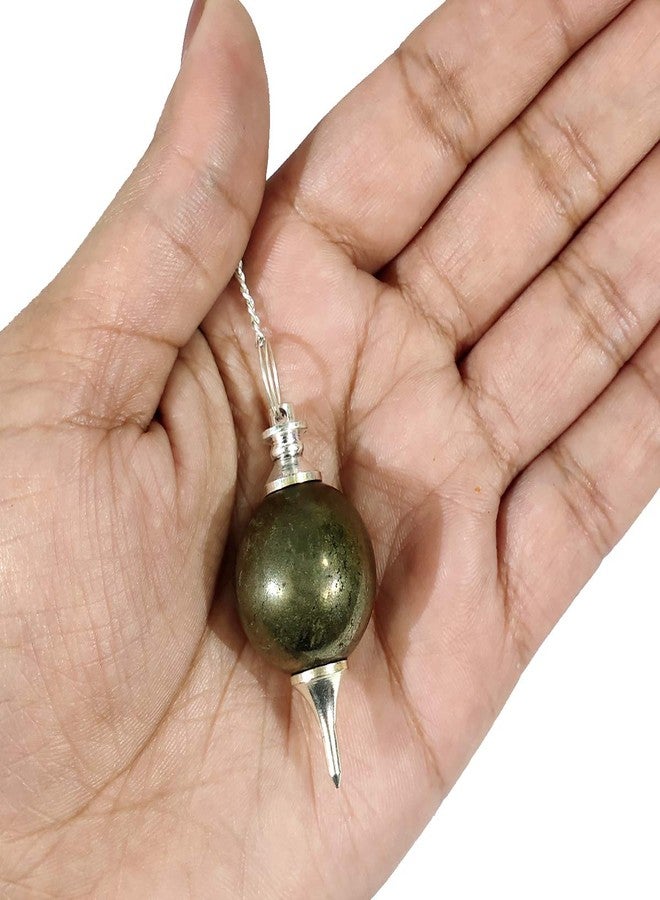 Reiki Crystal Products Pyrite Dowser Pendulum Crystal Stone Pendulum for Reiki Healing Dowser Crystal Healing Pendulum (Color : Golden) - Image 5