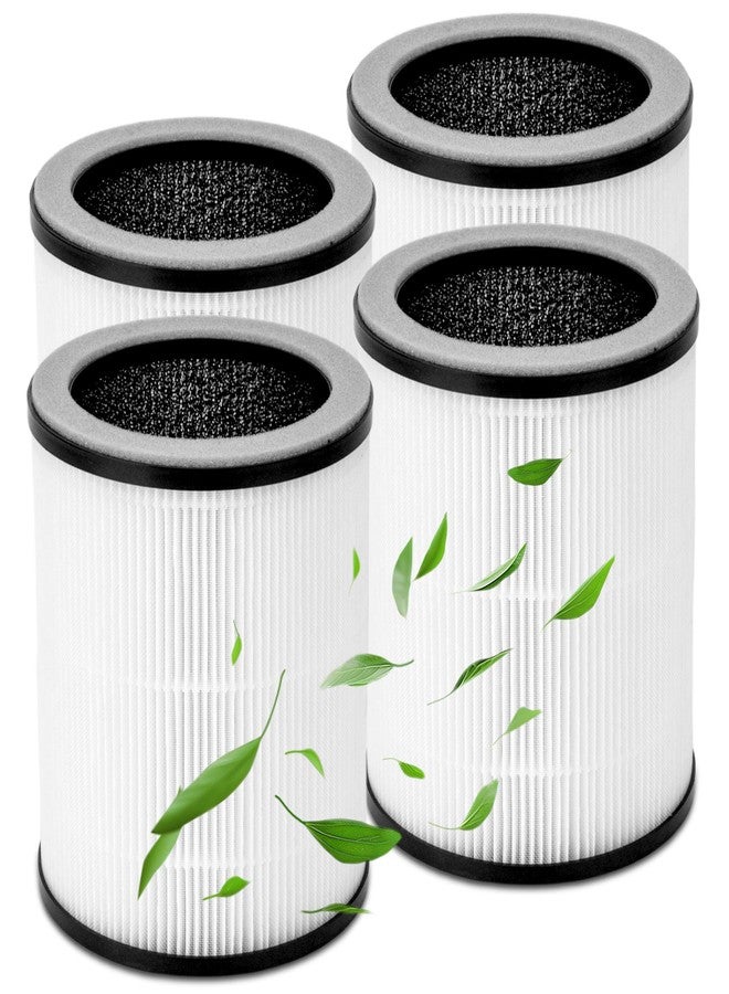 XBWW 4 Packs P60 Replacement Filters Compatible with TPLMB/YARIKI P60 and Vhoiu KJ50 Air Cleaner Purifier, Part# P60-RF, 3 in 1 Filter of Pre-Filter, Activated Carbon and Premium Filter - Image 1