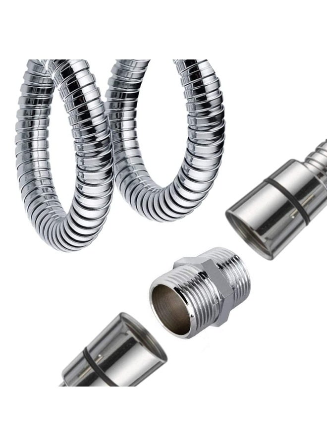 2 Pack Shower Hose Extension 1/2 Inch Shower Hose Connector,Threaded Pipe Connection Male Threaded Connector Accessories - Image 5