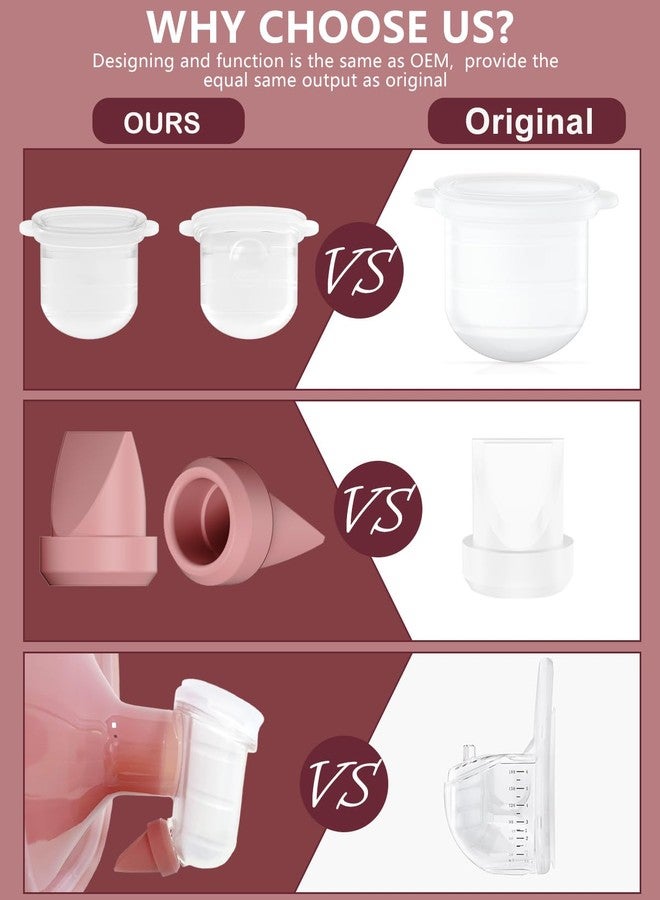 IVARONAL 12 قطعة ملحقات مضخة الثدي M6، تشمل 8 قطع صمام بطة و 4 قطع غشاء لموديل مومكوزي | M6، بديل لقطع مضخة مومكوزي، ليست قطع أصلية، 12 قطعة حمراء - Image 5