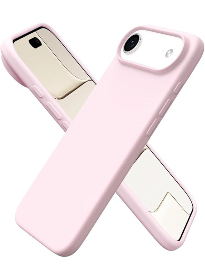 Shockproof silicone back cover compatible with iPhone Air, pink