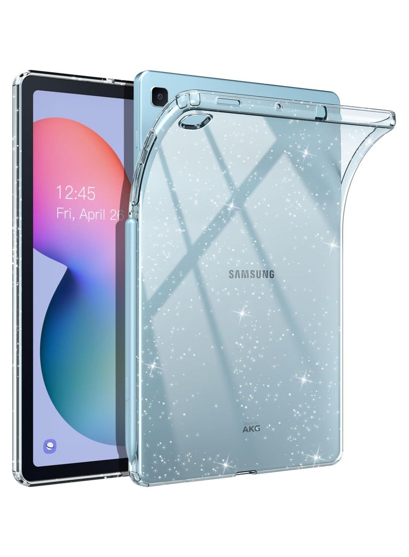 جراب سيليكون TPU متوافق مع Samsung Galaxy Tab S6 Lite 10.4 بوصة 2022/2020، غطاء خلفي معزز لامتصاص الصدمات، مقاوم للصدمات، مقاوم للخدش (شفاف)  - Image 1