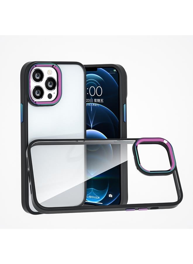 زبون جراب لهاتف iPhone 12 / 12 Pro مع حلقة عدسة معدنية ملونة - Image 1