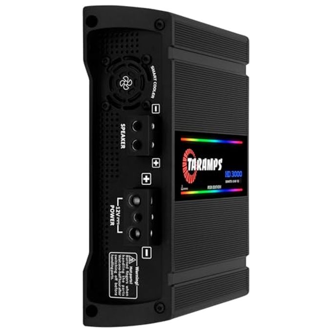 Taramp's Taramps Hd 3000 1 Ohm Black Rgb 1 Channel Amplifier 3000 Watts Rms Digital, 108 Rgb Effects, Crossover, Low/High Pass, Bass Boost, Car Audio System, Monoblock Full Range, Led Monitor Indicator, Hd 3K - Image 5