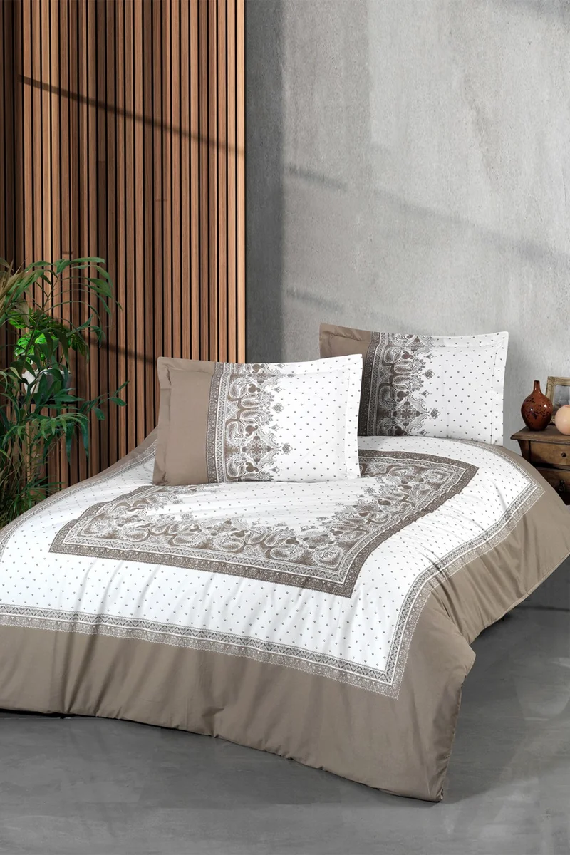 pierre cardin Ranforce Duvet Cover Set Double Maya Coffee