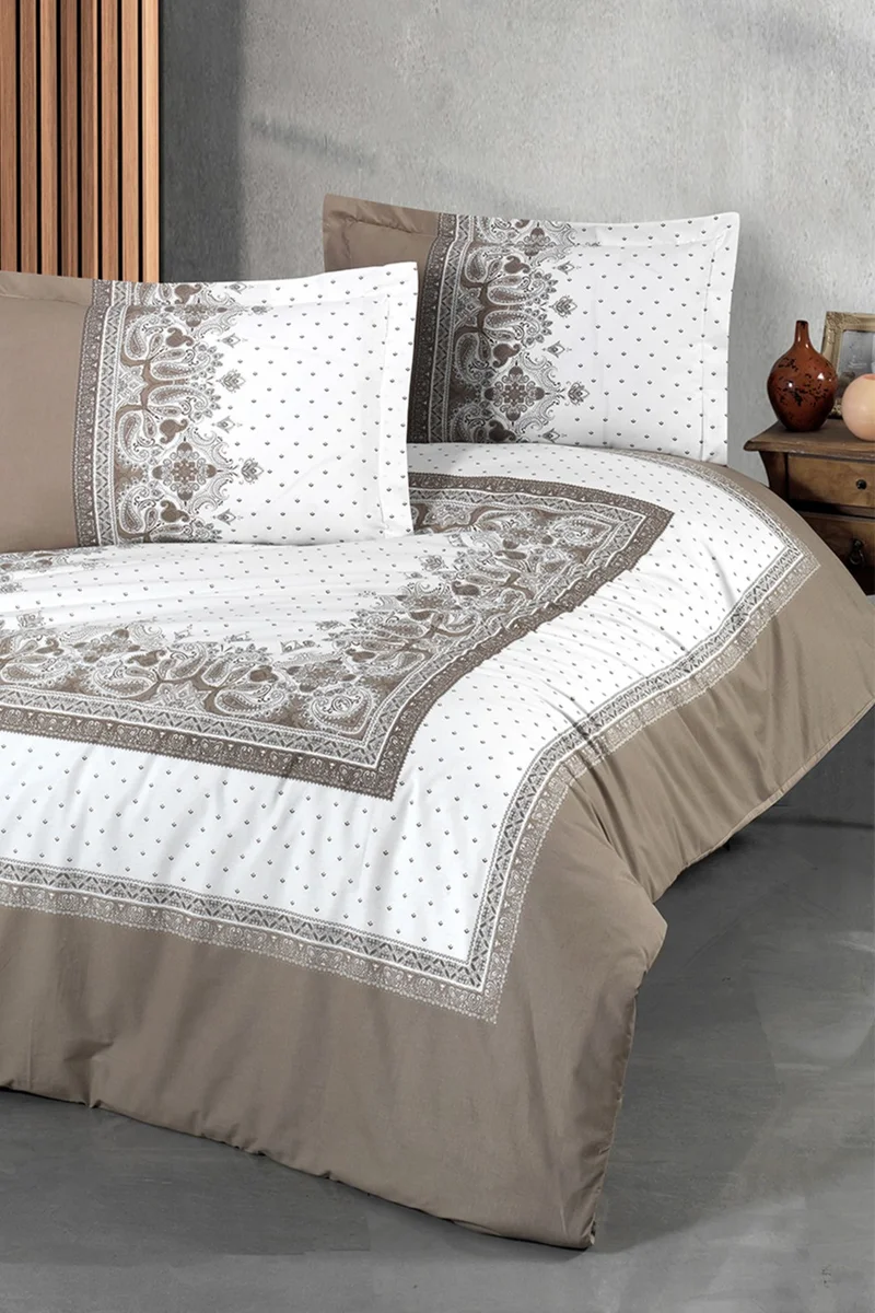 pierre cardin Ranforce Duvet Cover Set Double Maya Coffee