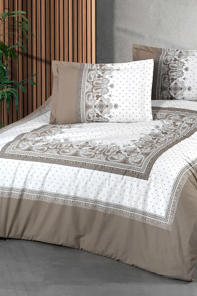 pierre cardin Ranforce Duvet Cover Set Double Maya Coffee