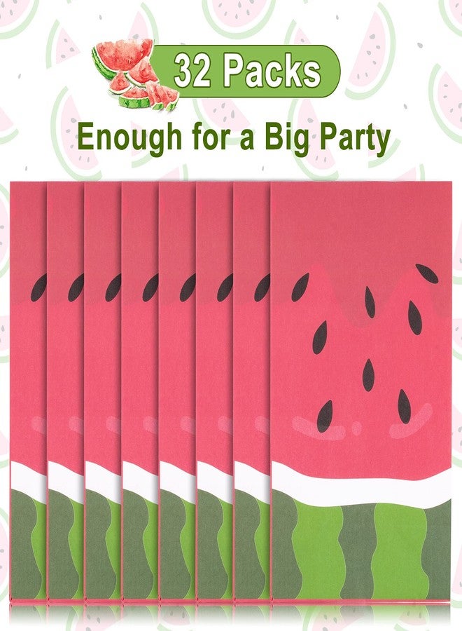 Whaline 32Pcs Watermelon Themed Goodie Bags with Stickers Summer Fruit Candy Gift Treat Bags Reusable for Birthday Tropical Party Pool Supplies - Image 3
