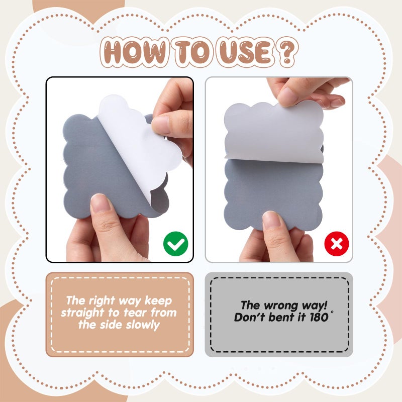 Eaasty 8 Pack Scalloped Sticky Notes Bulk Cute Wavy Self Sticky Note Pads Colorful Vintage Note Pads or School Office Supplies 240 Sheet(3" X 3",Vintage Color) - Image 4