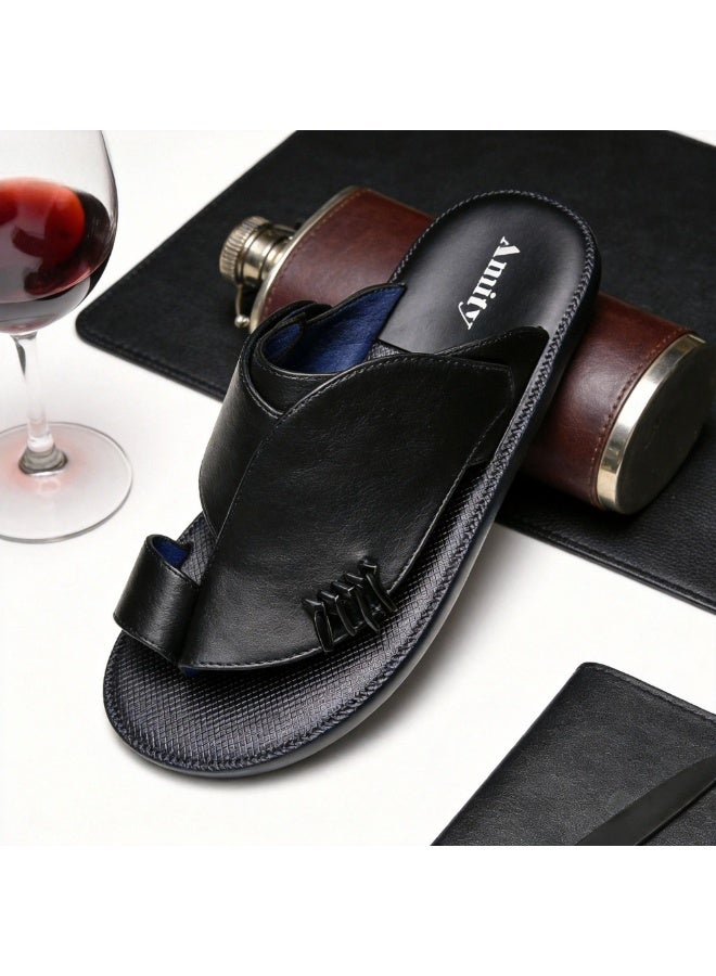Summer Slide Slippers for Men, Wear Resistant Non Slip Sole Lightweight Beach Home Sandals - Image 2
