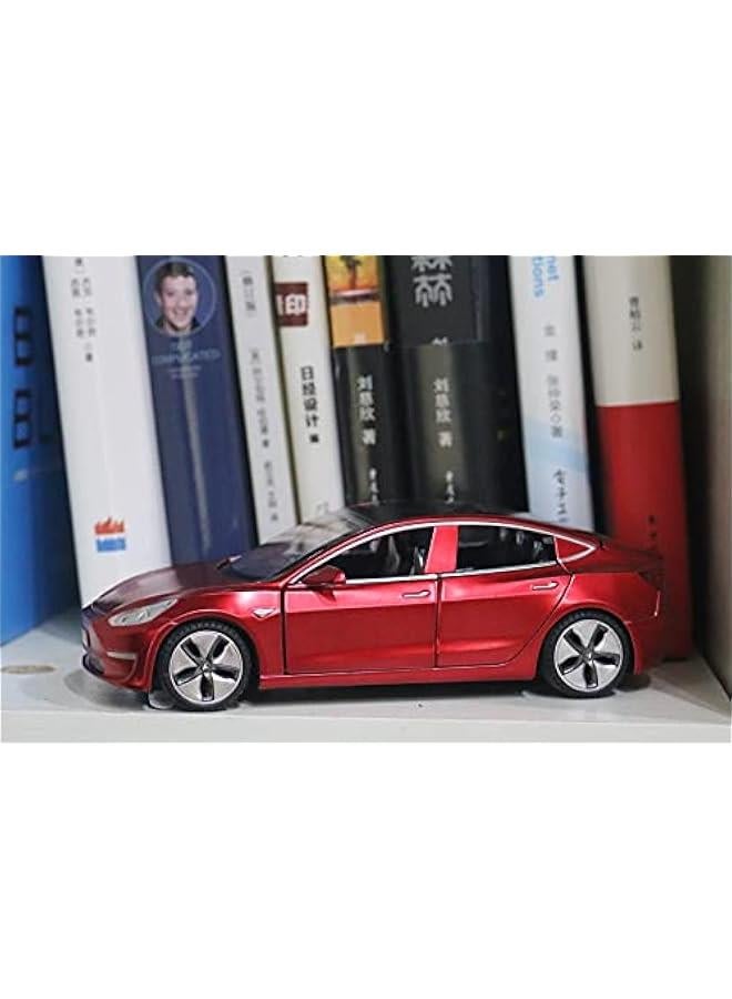1:32 Scale Model 3 Alloy Car Model Diecast Toy Vehicles for Kids, car Model Toy，Pull Back Alloy Car with Lights and Music,Mini Vehicles Toys for Kids Gift ，Children Birthday Gift.（red） - Image 5