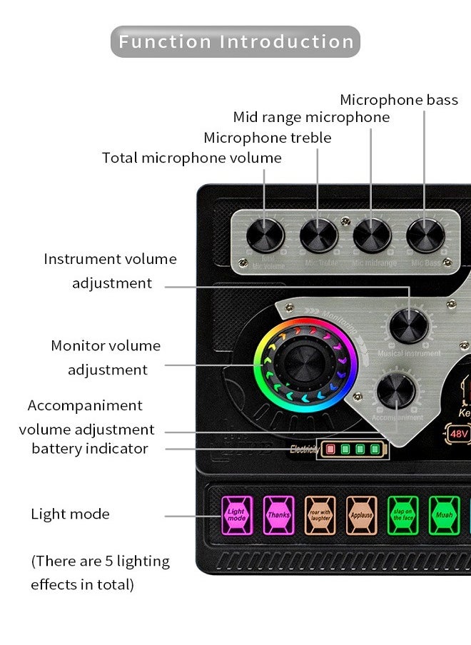 Sunbmebge - Live sound card 14 kinds of warm-up sound effects One-button mute USB external sound card DJ mixer/suitable for live broadcast/PC/recording - Image 1
