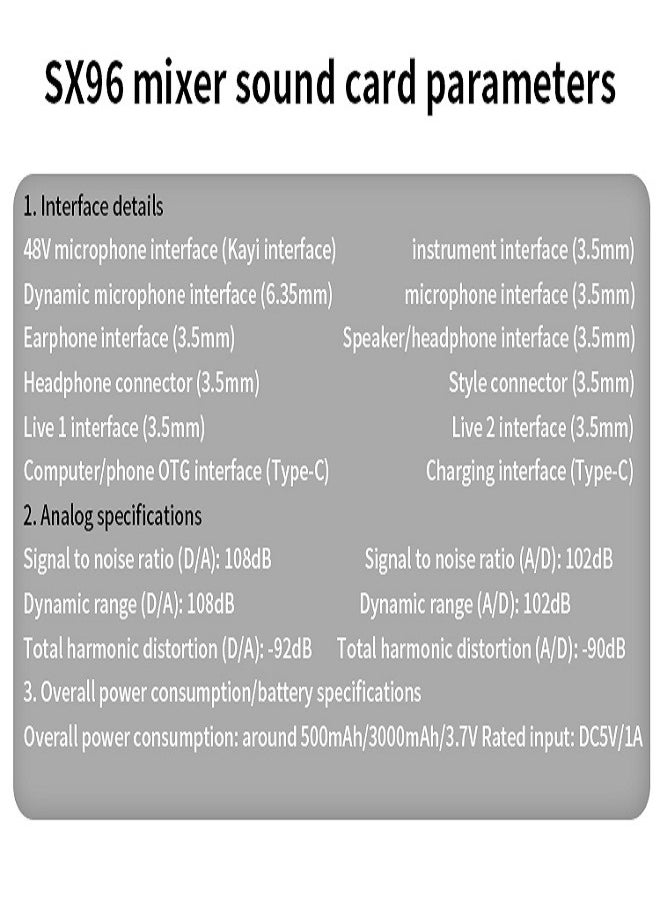 Sunbmebge - Live sound card 14 kinds of warm-up sound effects One-button mute USB external sound card DJ mixer/suitable for live broadcast/PC/recording - Image 1