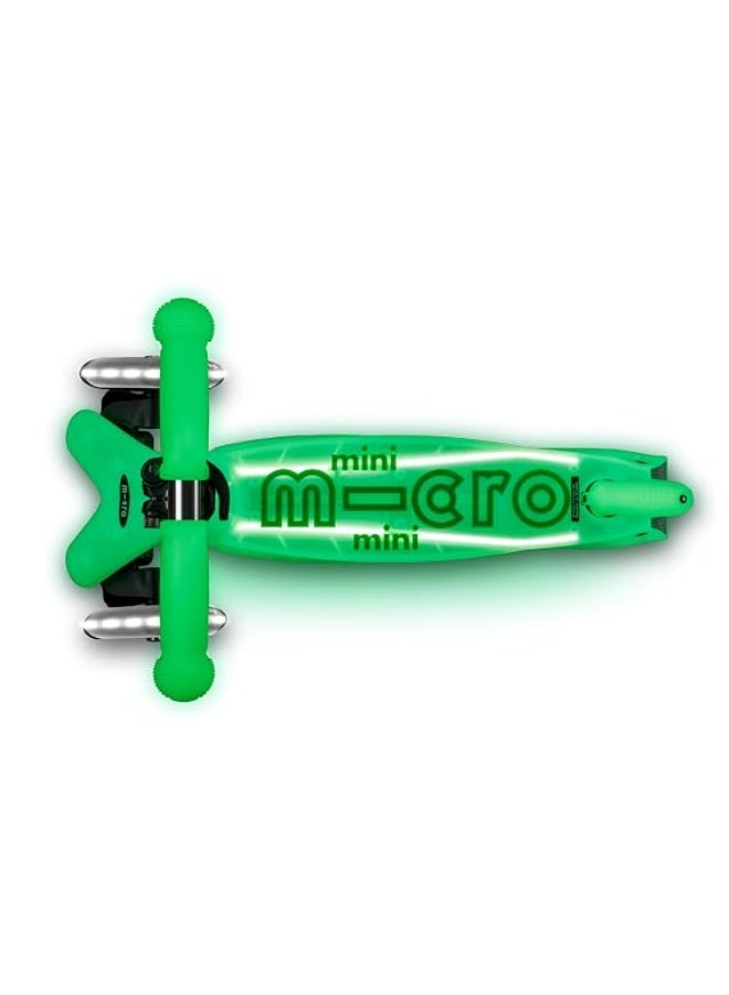 مايكرو Micro Kickboard | Mini Deluxe Glow Plus LED Scooter | Adjustable Handlebar | Lean-to-Steer | Lightweight | Three-Heel | Kids Ages 2-5 yrs - Image 1