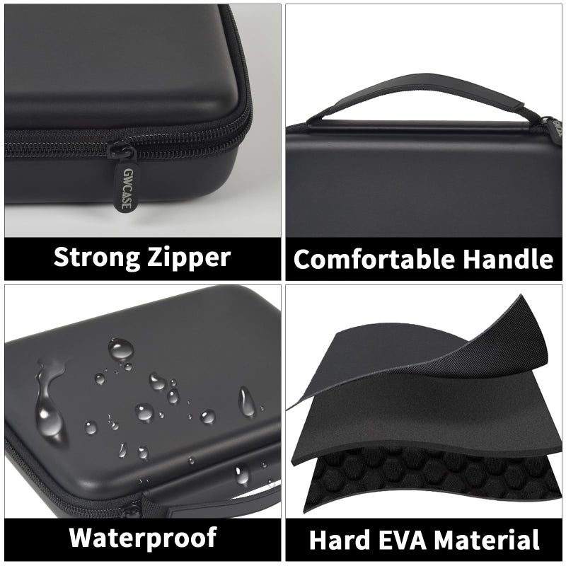 GWCASE حافظة تنظيم الخواتم GWCASE - صندوق عرض مجوهرات الخواتم مع 42 فتحة. حامل صينية الخواتم يناسب أكثر من 50 خاتمًا، أقراط، بروشات ورابطات أزرار (صندوق فقط) - أسود - Image 4