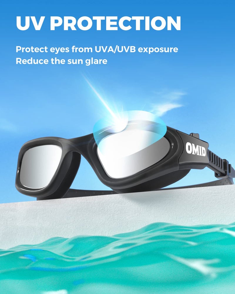 OMID Swim Goggles, P2 Polarized Swimming Goggles for Men Anti-fog Goggles Swimming for Adult Women - Image 3