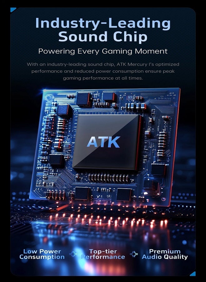 ATK M1 Gaming Tri-Mode Headset 7.1 Surround Sound - 50mm Drivers with Microphone and LED Lights Compatible with PS4/PS5/Xbox One/Xbox Series/Nintendo Switch and PC Black - Image 4