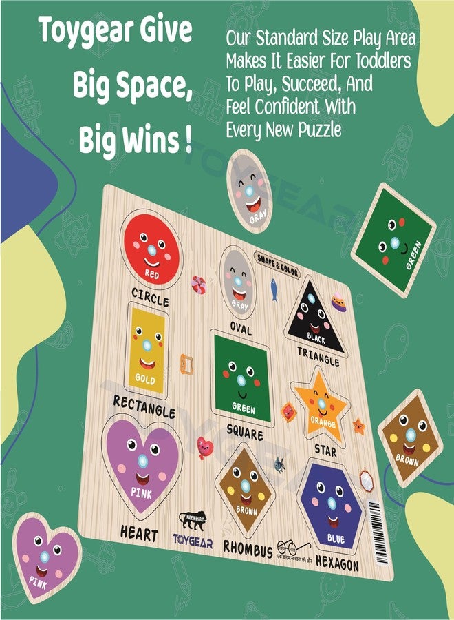Nizomi Premium All Geometric Shapes Wooden Toy Set for 2+ Years Kids - Eco-Friendly, Non-Toxic, Montessori-Inspired Educational Toys for Toddlers, Preschoolers | Perfect for Creative Learning Gift - Image 3