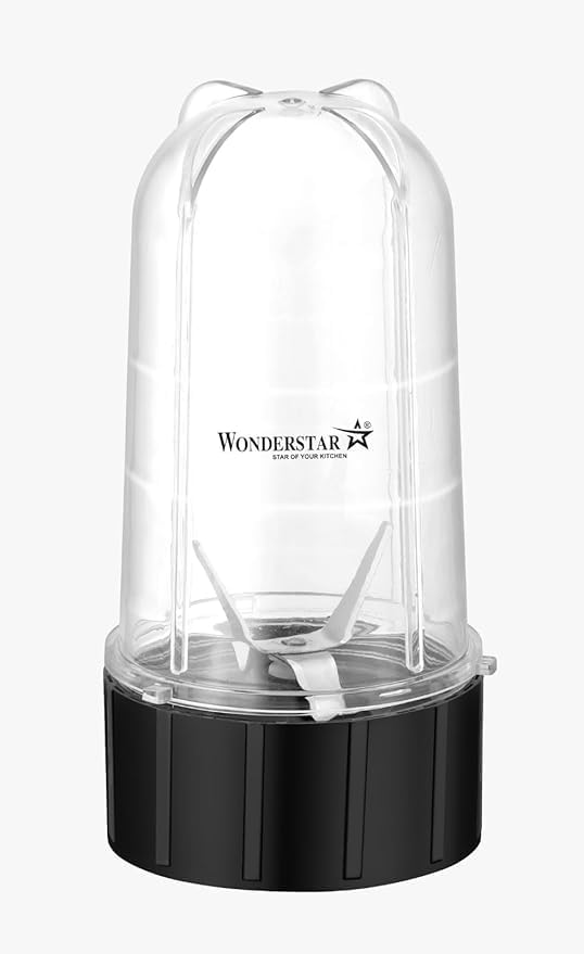 WONDER STAR Wonderstar Nutri Blender Jar, 500ml Capacity, Black Base with Clear Container||compatible for wonderchef nutri blend mixers ||match and buy - Image 1