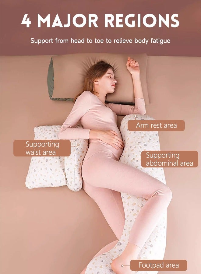 Gonice Body Sleepling Pillow Maternity Pillow with Detachable and Adjustable Pillow Cover Support for Back Legs Belly - Image 3
