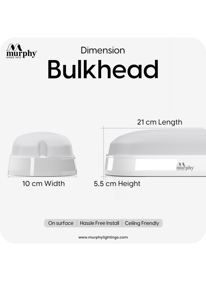 MURPHY Murphy 20W LED Oval Shape Bulkhead Wall Lamp | IP66 Waterproof Outdoor Light for Gardens, Porches & Bathrooms | Cool White, Pack of 8 | 2-Year Warranty  - Image 4