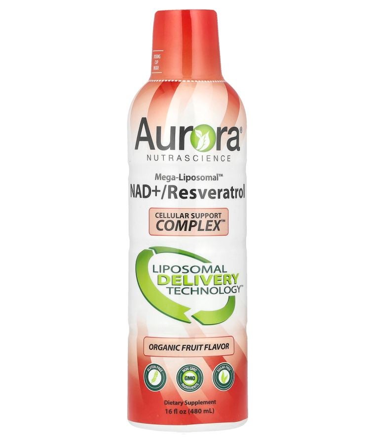 Aurora Nutrascience Mega-Liposomal™ NAD+Resveratrol Organic Fruit 16 fl oz (480 ml)