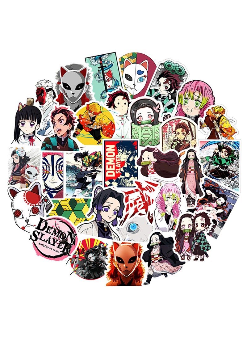 50-Piece Anime Shadow Hunter Stickers - Cartoon Waterproof Vinyl Stickers for Laptop, Phone, DIY Crafts - Image 2