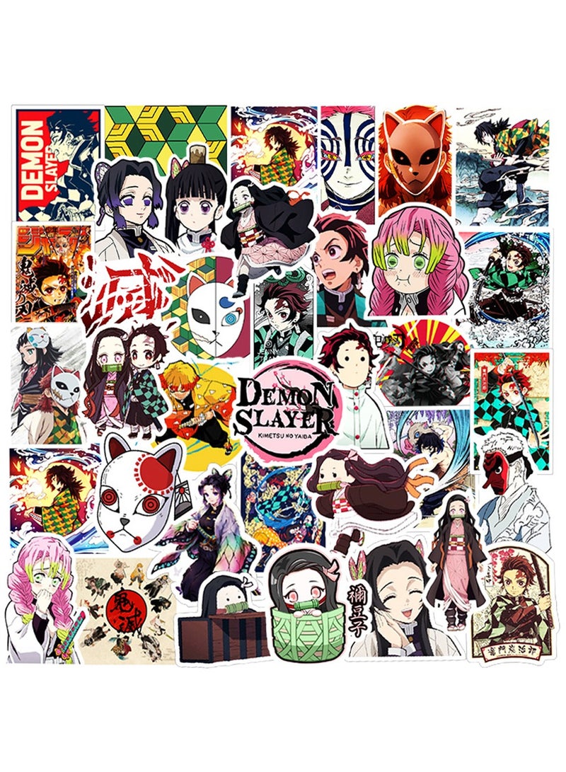 50-Piece Anime Shadow Hunter Stickers - Cartoon Waterproof Vinyl Stickers for Laptop, Phone, DIY Crafts - Image 1