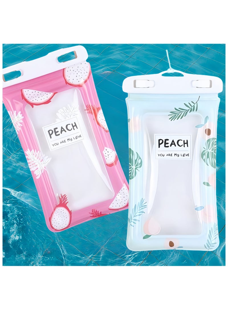 DRAVEN - GG 2 Pic Waterproof Phone Case, Portable PVC Material Floating Phone Pouch Waterproof Cover Good Sealing Phone Bag Accessories for Water Sports Swimming Universal Waterproof airbag floating phone Case  - Image 1