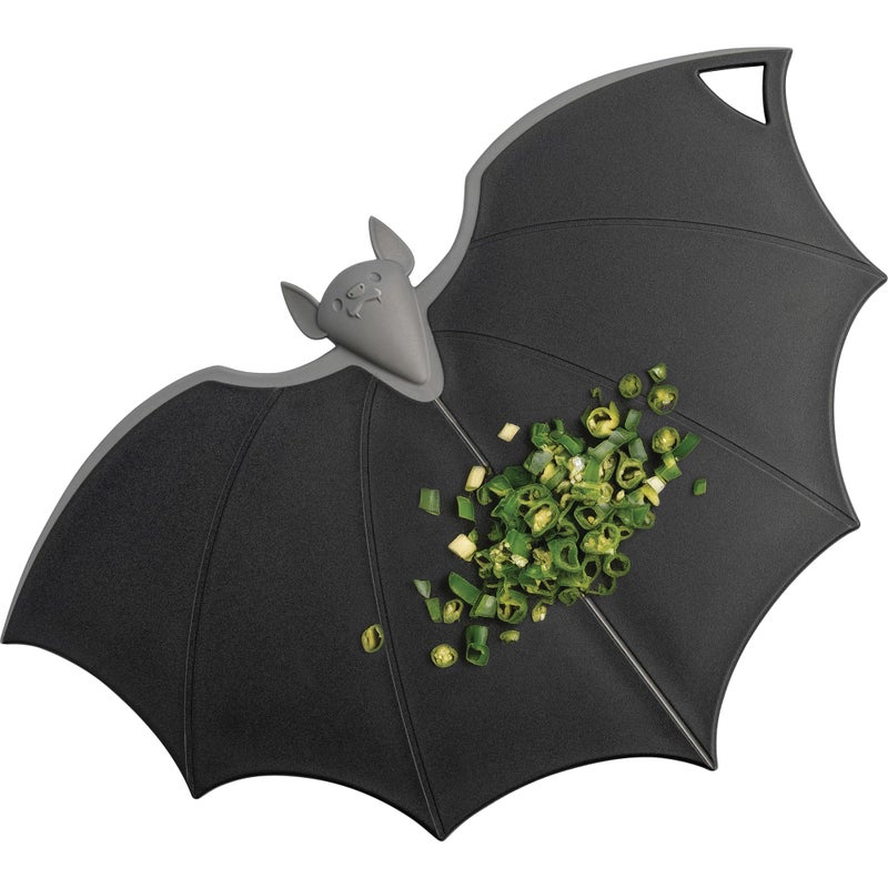 OTOTO Cutting Board - Wooden & Plastic Cutting Boards for Kitchen, Fun & Spooky Kitchen Gadgets, Housewarming & Goth Gifts, Dishwasher Safe (Bat, Plastic) - Image 1